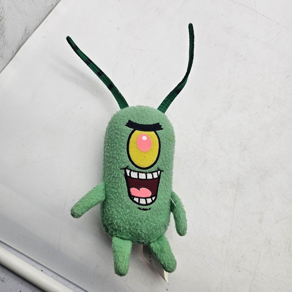 SpongeBob SquarePants Plankton Plush Stuffed Toy 6" Green Cute Nickelodeon